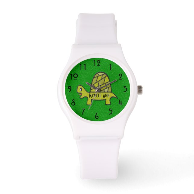 Montre Tortue à feutre (personnalisée) (Recto)