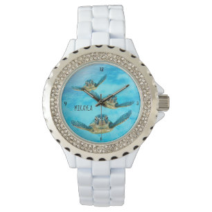 Montre Tortue de mer nageant près du récif