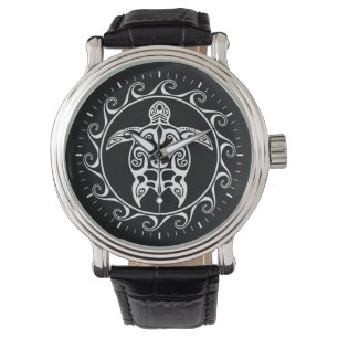 Montre Tortue tribale blanche