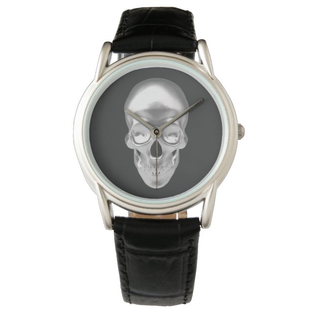 Montre Totenkopf, Schädel silber 3D-Optik - (devant)