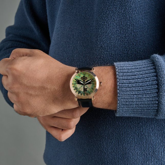 Montre Touche aile en vapeur et roue en cog (Poignet)