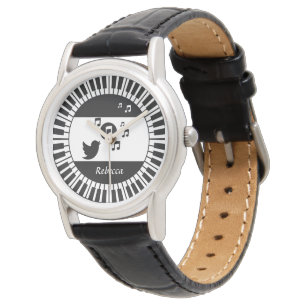 Montre Touches de piano Circle personnalisées et Dames So