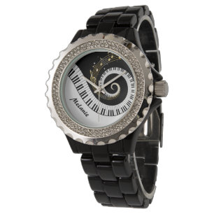 Montre Touches de piano personnalisables et notes de musi
