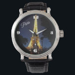 MONTRE TOUR EIFFEL PARIS FRANCE<br><div class="desc">Cette majestueuse montre design présente l'emblématique Tour Eiffel, située à Paris, France Photographe Jo-Ann Newby Hayden</div>