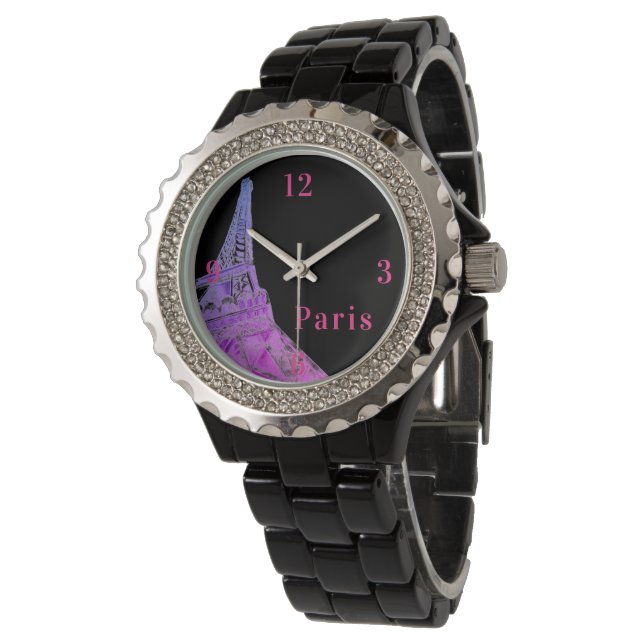 Montre Tour Eiffel rose (Incliné)