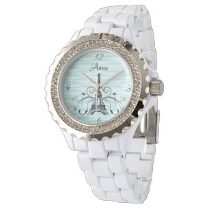 Montre Tour Eiffel turquoise Regarder