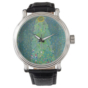 Montre Tournesol de Klimt, Fleurs Vintage Art Nouveau