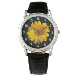 Montre Tournesol Gras Gris Nombre avec