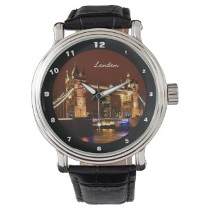 Montre Tower Bridge, Londres à la nuit, Angleterre (Roya