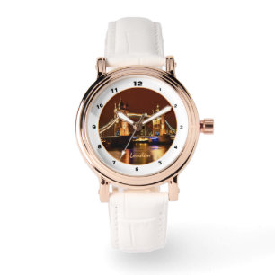 Montre Tower Bridge, Londres à la nuit, Angleterre (UK)