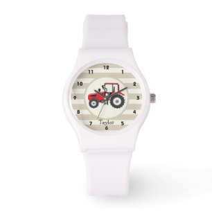 Montre Tracteur Red Farm sur Tan Stripes