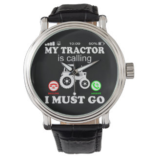Montre Tractor Machine appelle Funny dire pour le fermier