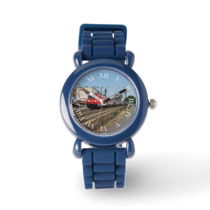 Montre Train de marchandises dans la maison crue au Rhin