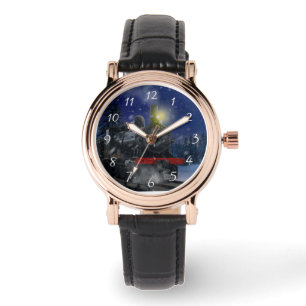 Montre Train de Noël dans la neige