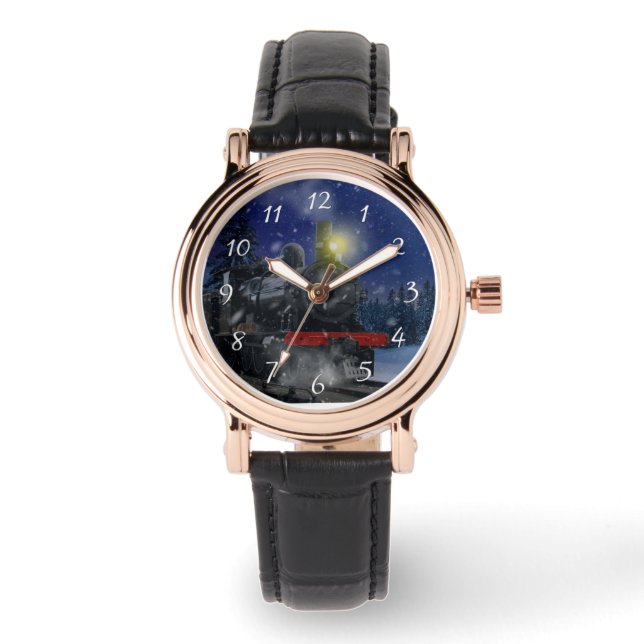 Montre Train de Noël dans la neige (Recto)