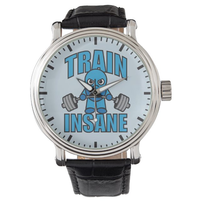 Montre TRAIN INSANE Kawaii Weightlifter Deadlifter entraî (devant)