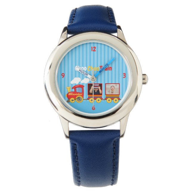 Montre Train Jouet Toddler Boys Birthday Blue (devant)