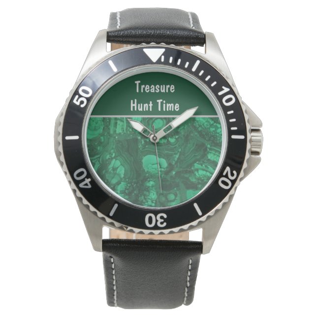 Montre Treasure Hunt Time Green Rock Collector Rockhound (devant)