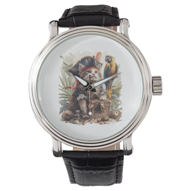 Montre Trésor de chat pirate (devant)