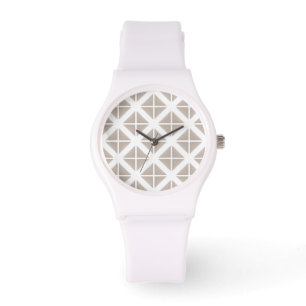 Montre Triangle Motif tendance beige
