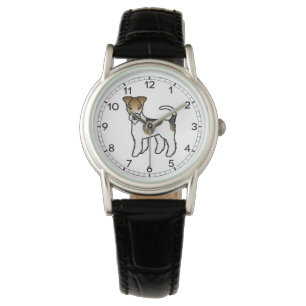 Montre Tricolor Wire Fox Terrier Chien de Dessin Animé Mi