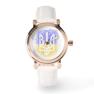 Montre Trident heraldique ukrainien tryzub étoiles disper