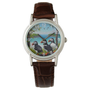 Montre Trio côtier : Trois Puffins à la plage d'Oils