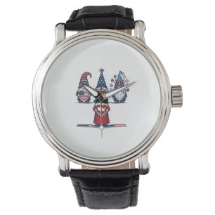 Montre Trio de gnomes patriotiques dessin vectoriel vinta