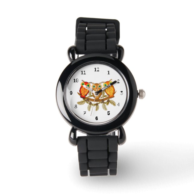 Montre Trois chouettes mignonnes (Recto)
