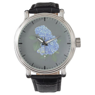 Montre Trois Hydrangea bleu