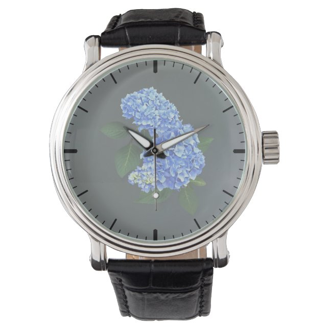 Montre Trois Hydrangea bleu (devant)