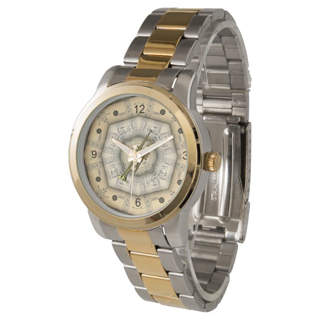 Montre Trompette ~ Design musical étrange ~ Unique ~ (Incliné)