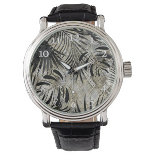 Montre Tropical, Botanique, peau de serpent, feuilles, pa