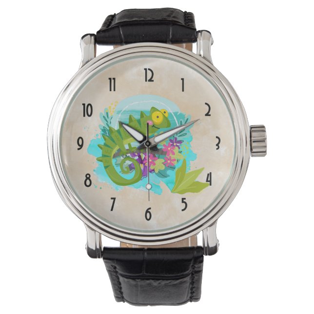 Montre Tropical lizard with Flowers (devant)
