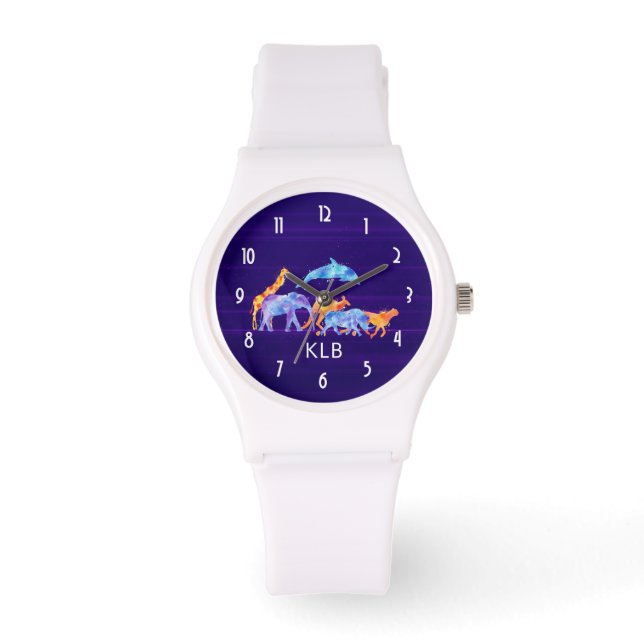 Montre Troupeau d'animaux sauvages sur le monogramme Abst (Recto)