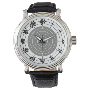 Montre Trous de balle autour de la cible, un trou par