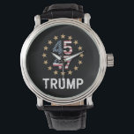Montre Trump 2024 Drapeau de l'Amérique Revenir Trump 45<br><div class="desc">Trump 2024 Drapeau de l'Amérique Revenir Trump 45 47</div>
