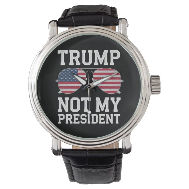 Montre Trump, pas mon président contre Trump (devant)