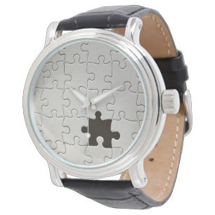 Montre Tu Me Complètes Romantique Puzzle Noir et Blanc
