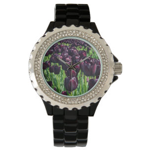 Montre Tulipes Reine de la Nuit