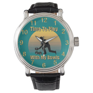 Montre Turquoise pelouse Bowles Jouer, regarder