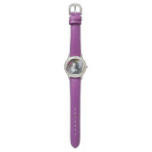 Montre Tuxedo Cat Maroon Dark Pink Cats and Flowers (Plat)
