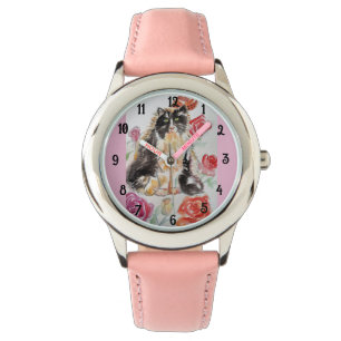 Montre Tuxedo Chat Chats Art Animal Enfants Filles Mignon