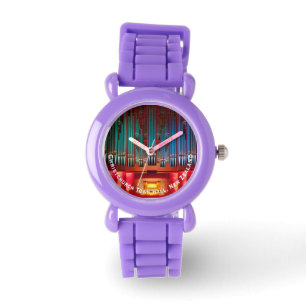 Montre Tuyaux d'organe multicolores