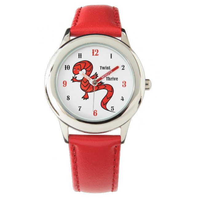 Montre Twist & Thrive Lézard Rouge (devant)