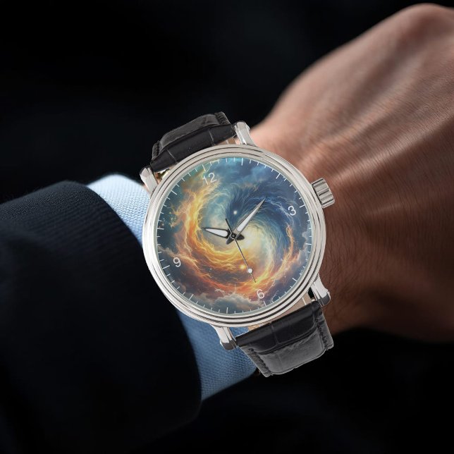 Montre Two sea monsters chase each other above a dark (Créateur téléchargé)