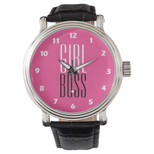 Montre Typographie Boss de marque personnalisée Couleur r (devant)