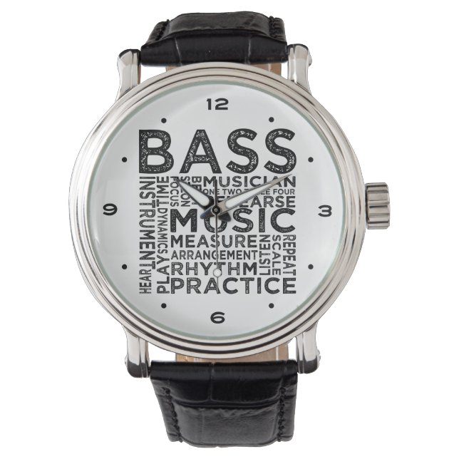 Montre Typographie de basse (devant)
