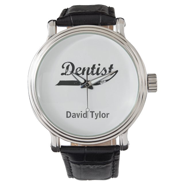 Montre Typographie dentiste (devant)