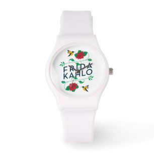Montre Typographie florale de Frida Kahlo  